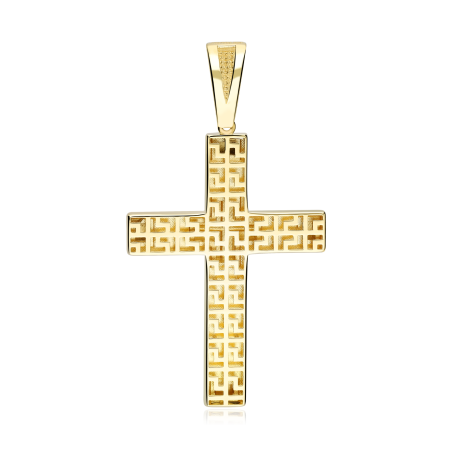 Colgante Cruz Oro bicolor 18k "Eitan"