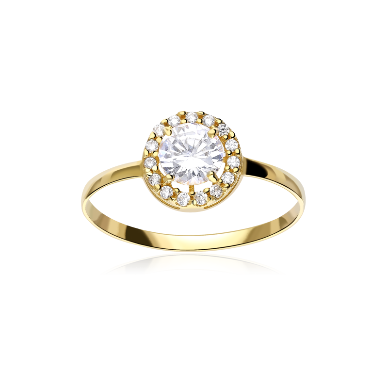 Anillo Oro 18k y circonitas "Plánete"