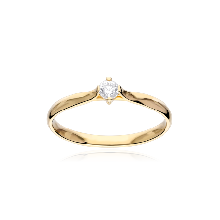 Anillo Oro 18k y circonita "Selma"