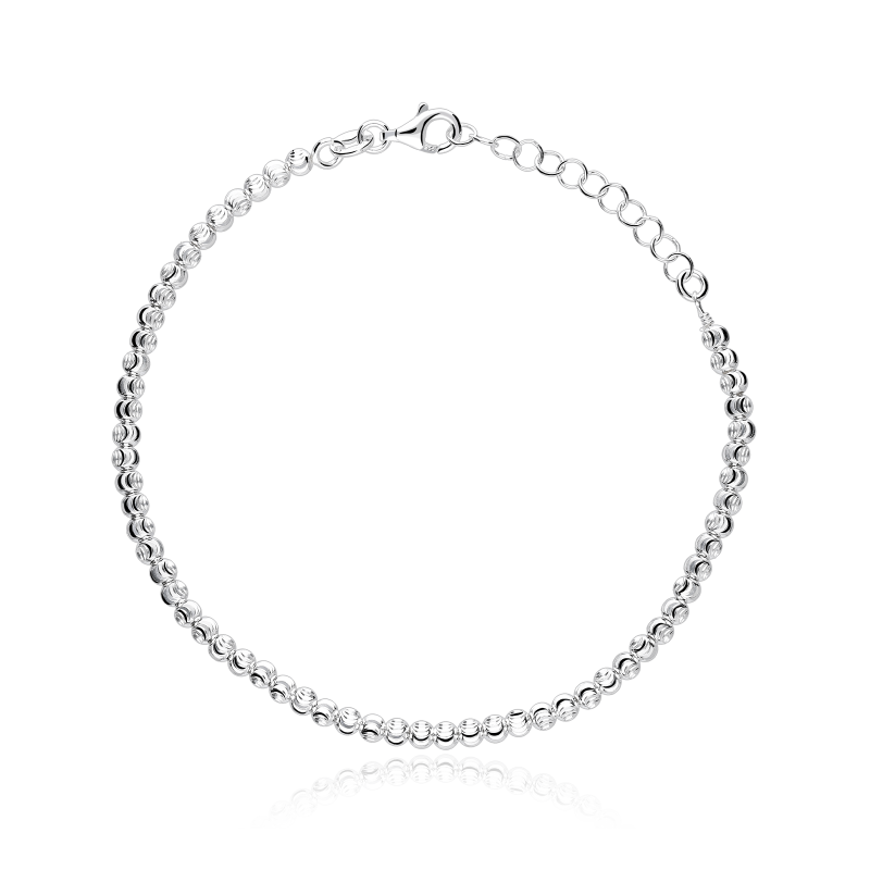 Pulsera plata de ley bolitas "Caracolito"