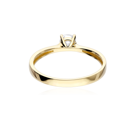 Anillo Oro 18k y circonita "Edna"