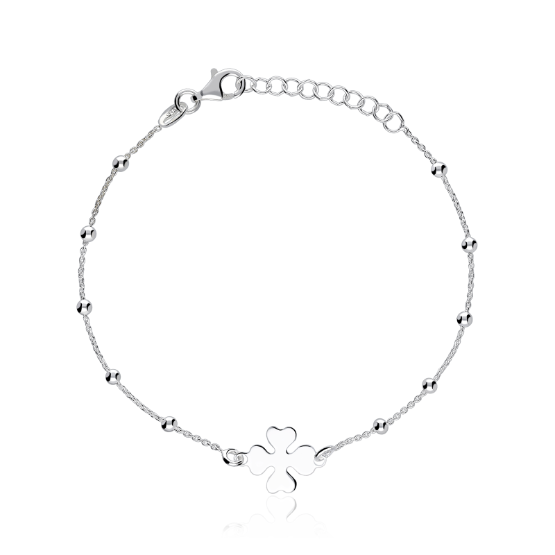 Pulsera Plata Primera Ley "Trébol"