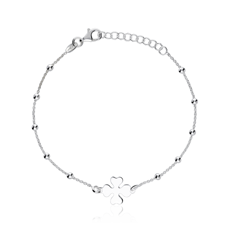 Pulsera Plata Primera Ley "Trébol"