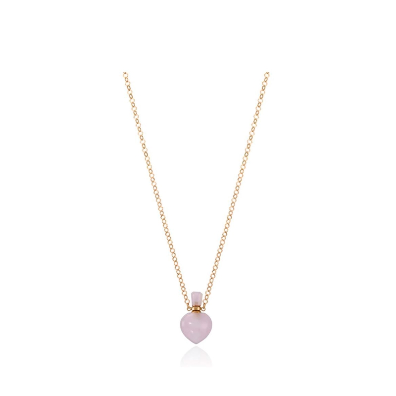 Collar Viceroy Acero tipo perfumero cuarzo rosa 14046C0101
