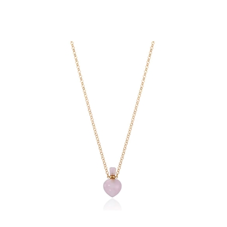 Collar Viceroy Acero tipo perfumero cuarzo rosa 14046C0101
