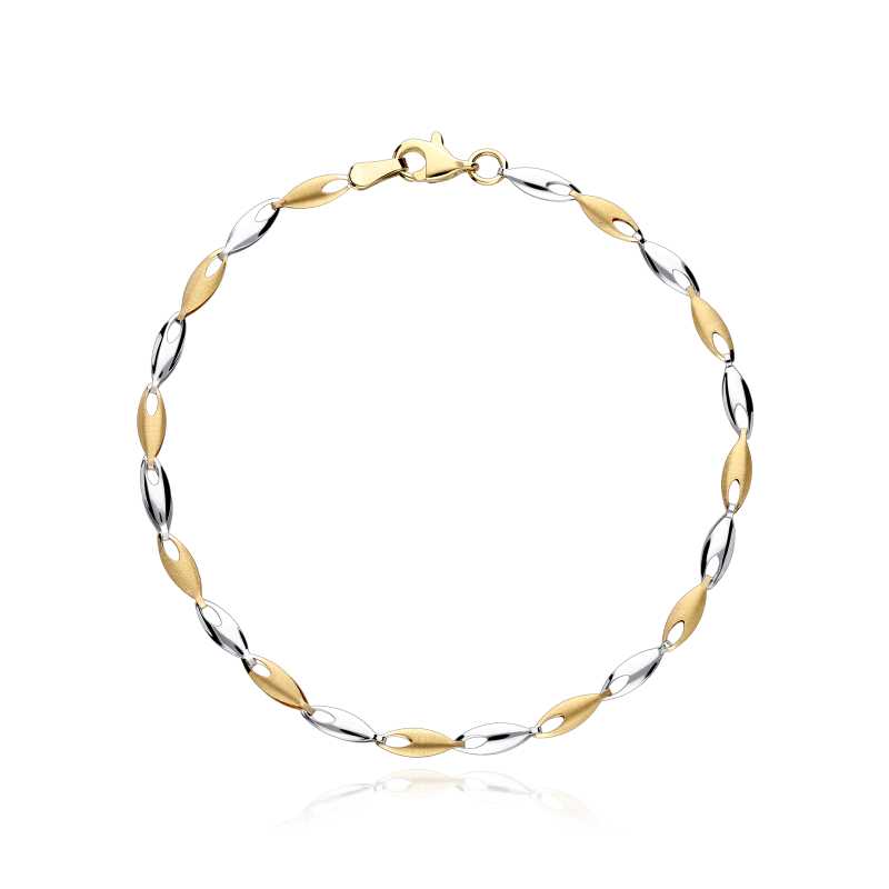 Pulsera Oro 18k bicolor "Espig"