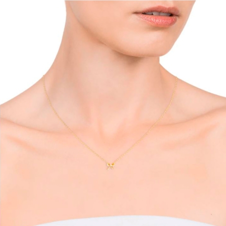 Collar Viceroy  plata baño oro lazo 61078C100-36