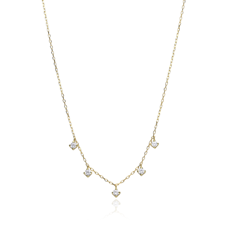 Gargantilla Oro 18k y circonitas "Gilda"