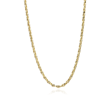 Cadena Oro 18k eslabón travesino 50cm "Sendai"