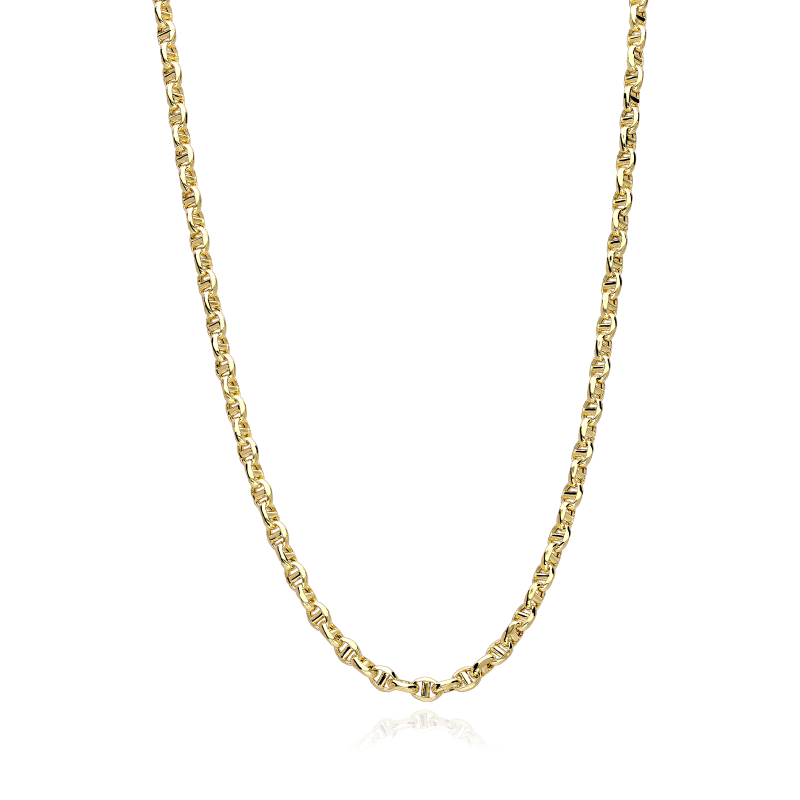 Cadena Oro 18k eslabón travesino 60cm "Sendai"