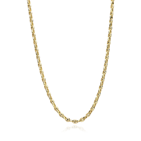 Cadena Oro 18k eslabón travesino 60cm "Sendai"