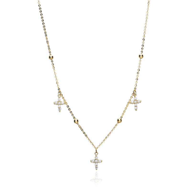 Gargantilla Oro 18k Cruces "Belén"