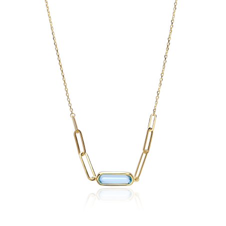 Gargantilla Oro 18k Piedra Azul "Blau"