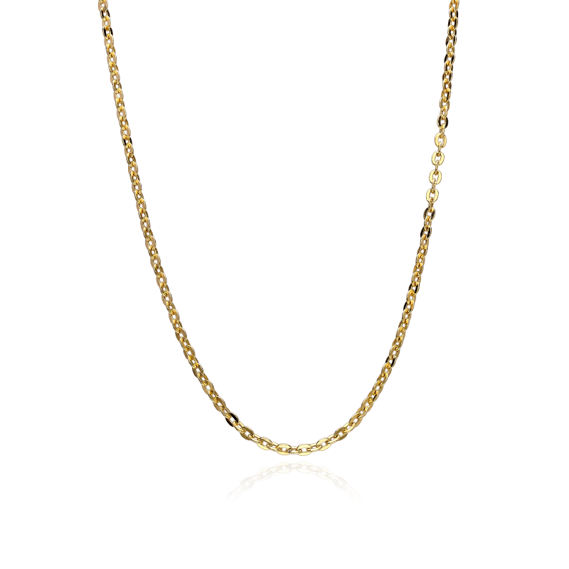 Cadena Oro 18k ovalado 50cm "Hirado"