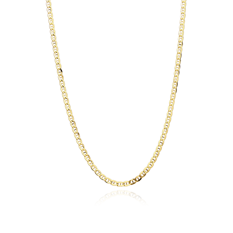 Cadena Oro 18k eslabón plano 50cm "Kanto"