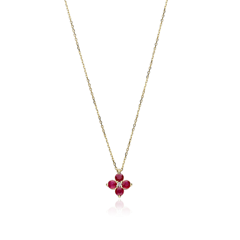 Gargantilla Oro 18k y Rubí "Spring"