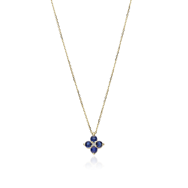 Gargantilla Oro 18k y Zafiro "Spring"
