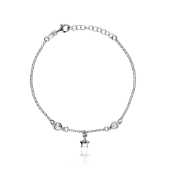Pulsera Plata primera ley y circonitas "Universe"