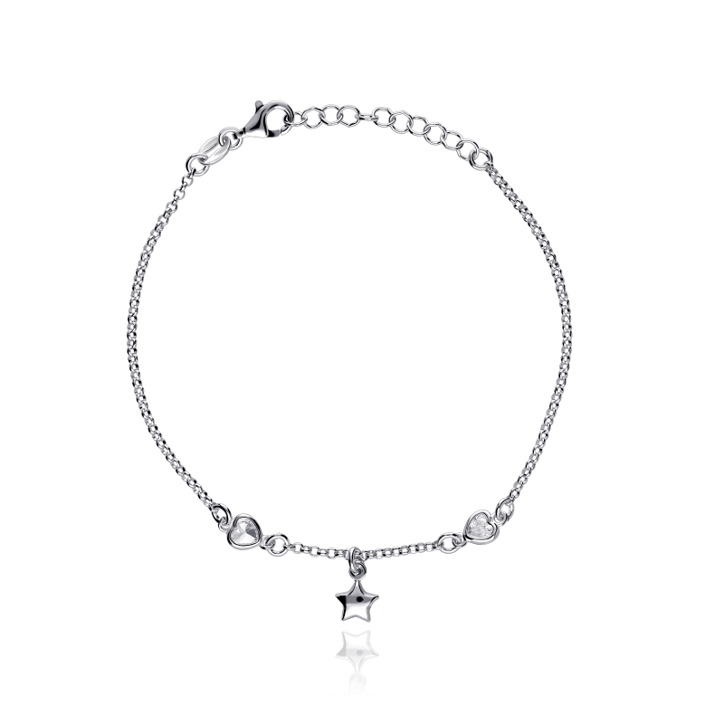 Pulsera Plata primera ley y circonitas "Universe"