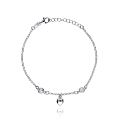 Pulsera Plata primera ley y circonitas "Romance"