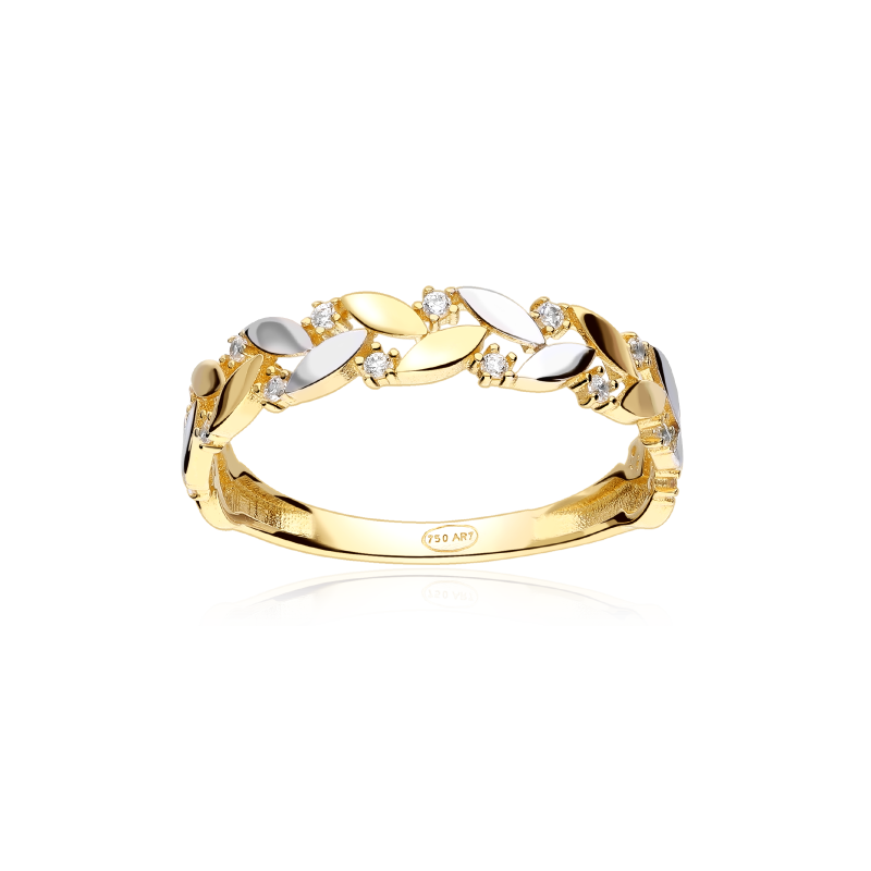 Anillo Oro 18k y Circonitas "Jesién"