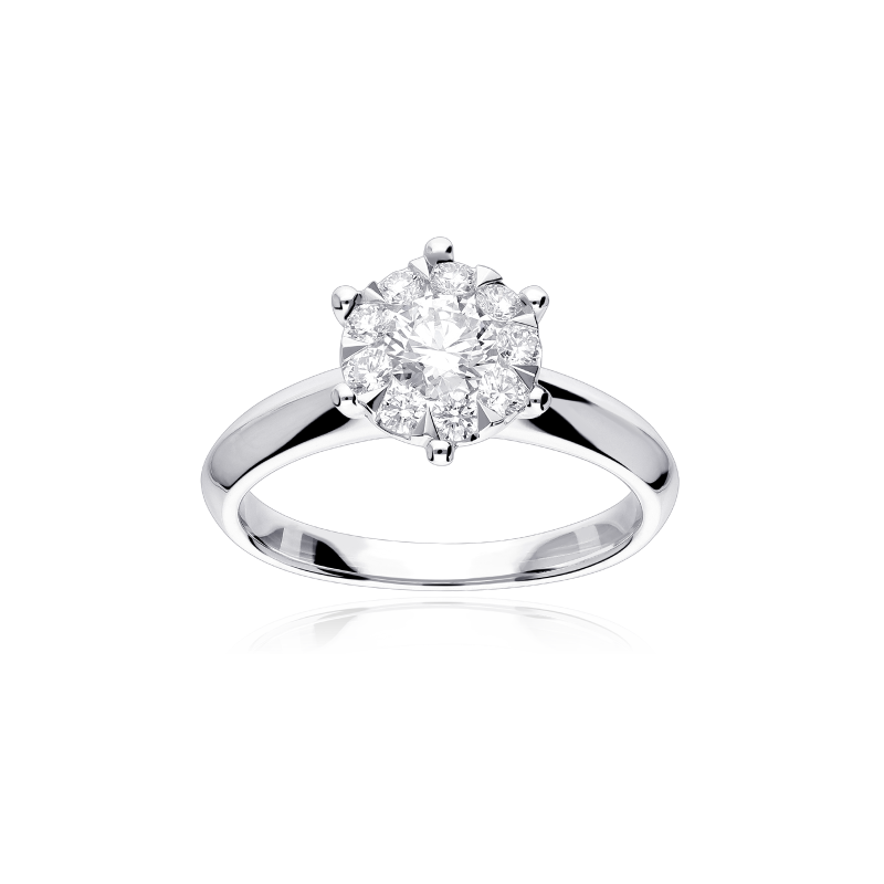 Anillo Oro 18k y Diamantes 0.80cts "Bevagna"
