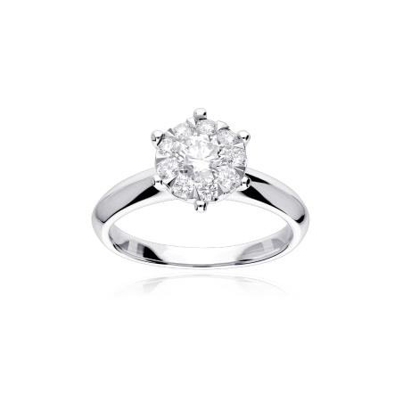 Anillo Oro 18k y Diamantes 0.80cts "Bevagna"