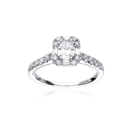 Anillo Oro Blanco y diamantes 1.04cts "Paradise"