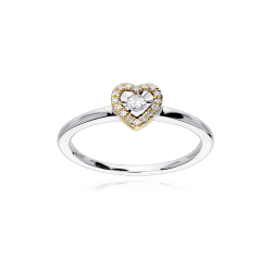 Anillo Oro 18k y diamantes 0.10cts "Promessa"