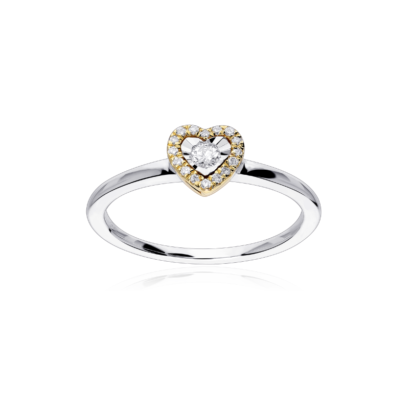 Anillo Oro 18k y diamantes 0.10cts "Promessa"