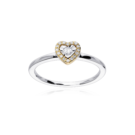 Anillo Oro 18k y diamantes 0.10cts "Promessa"