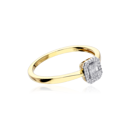 Anillo Oro bicolor 18k y diamantes 0.10cts "Ealing"