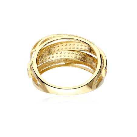 Anillo Oro 18k y circonitas "Rows"