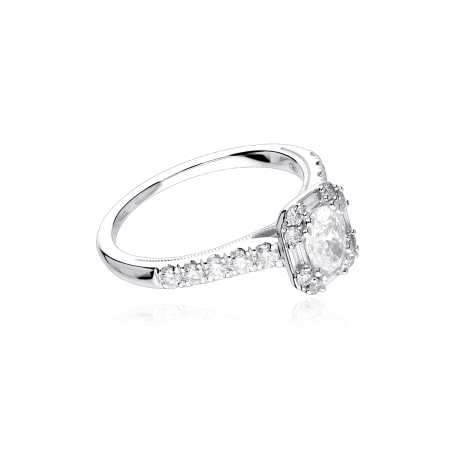 Anillo Oro Blanco y diamantes 1.04cts "Paradise"