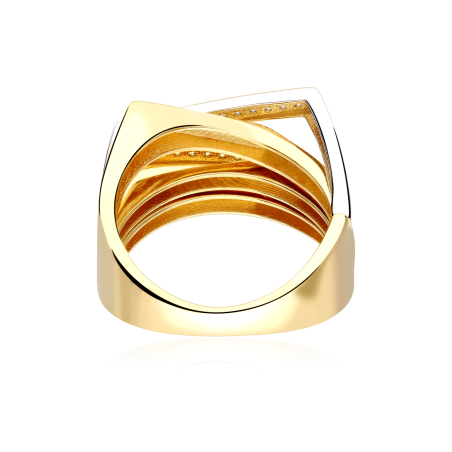 Anillo Oro 18k y circonitas "Rubiko"