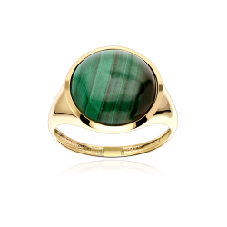 Anillo Oro 18k Malaquita "Walsh"