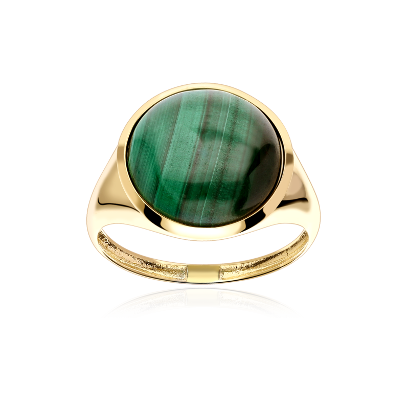 Anillo Oro 18k Malaquita "Walsh"