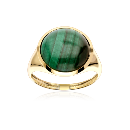 Anillo Oro 18k Malaquita "Walsh"
