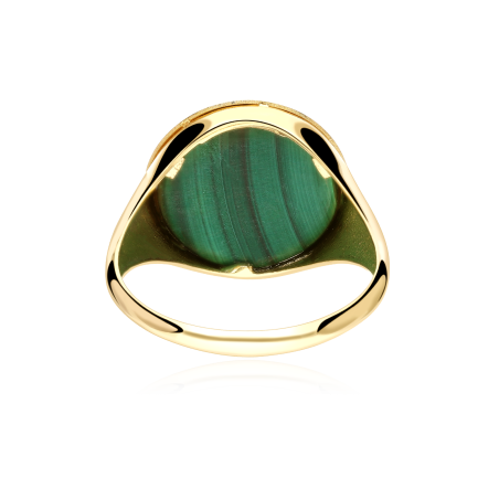 Anillo Oro 18k Malaquita "Walsh"