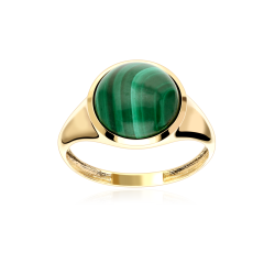 Anillo Oro 18k Malaquita...