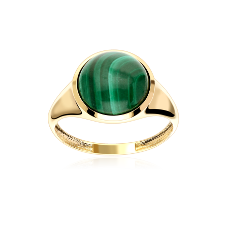 Anillo Oro 18k Malaquita "Walsh"