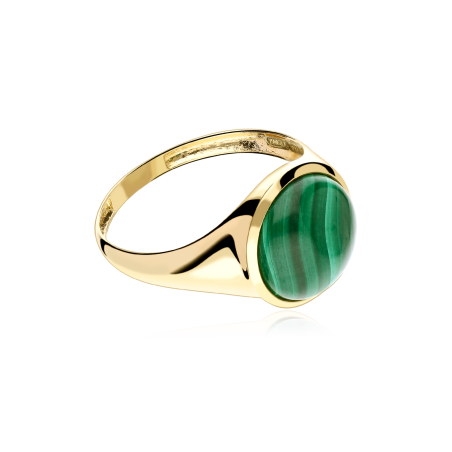 Anillo Oro 18k Malaquita "Walsh"