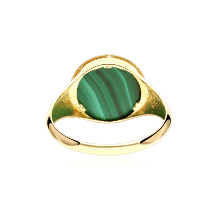 Anillo Oro 18k Malaquita "Walsh"