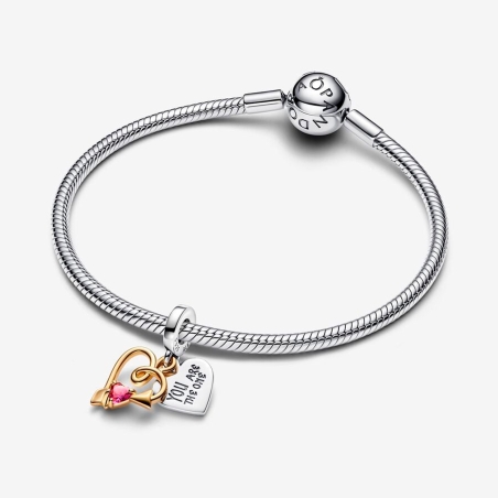 Charm Pandora Corazón Grabable y Flecha 763622C01