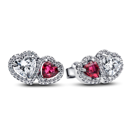 Pendientes Pandora Halo Corazones 293633c01