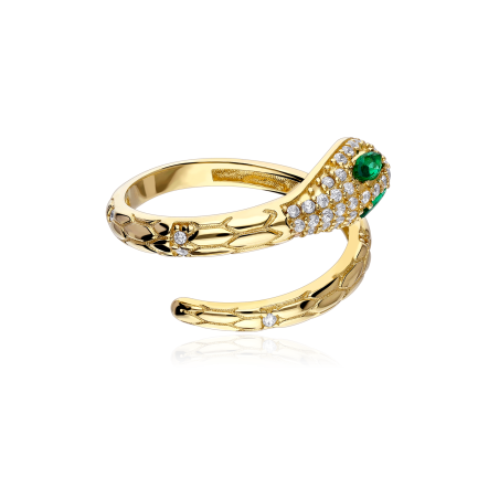 Anillo Oro 18k y circonitas "Malfoy"
