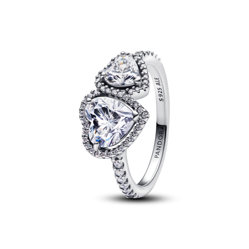 Anillo Pandora Corazones Brillantes 193659C01 Anillo Pandora Corazones Brillantes 193659C01