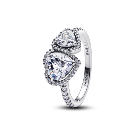Anillo Pandora Corazones Brillantes 193659C01