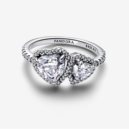 Anillo Pandora Corazones Brillantes 193659C01