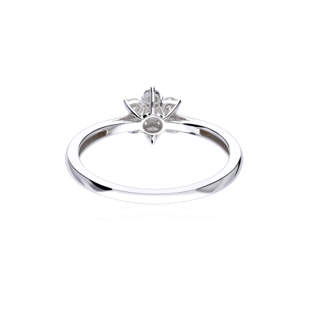 Anillo oro 18k y diamantes 0.26cts "Herbario"
